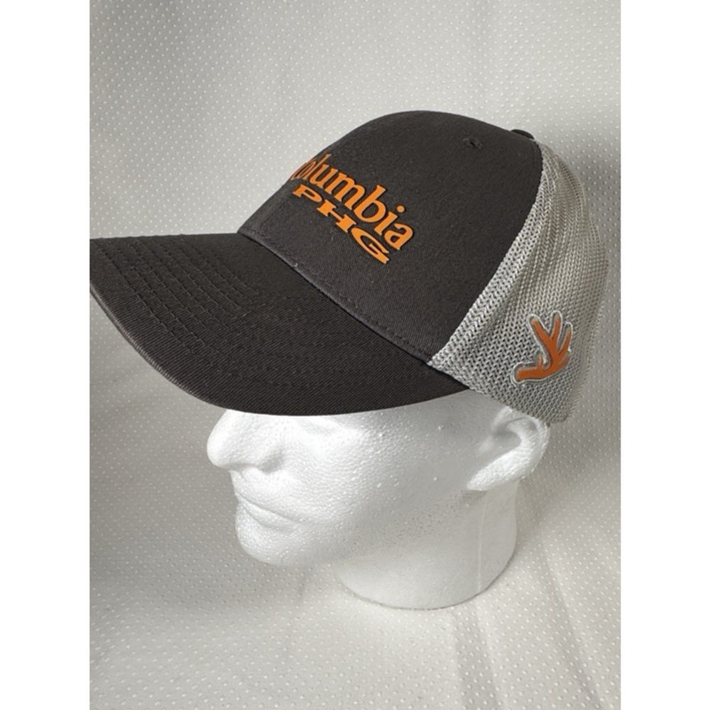 Columbia PHG Baseball Cap L/XL Men's Fitted Brown w/ Tan Mesh Trucker's Hat
